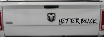 LET 'ER BUCK Car or Truck Window Decal Sticker (Black)
