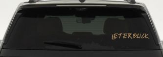 LET 'ER BUCK Car or Truck Window Decal Sticker (Light Brown)