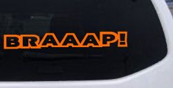 BRAAAP Car or Truck Window Vinyl Decal Sticker (Orange)
