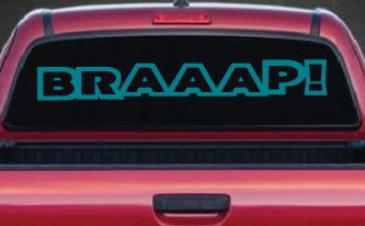 BRAAAP Car or Truck Window Vinyl Decal Sticker (Turquoise Blue)