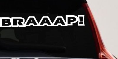 BRAAAP Car or Truck Window Vinyl Decal Sticker