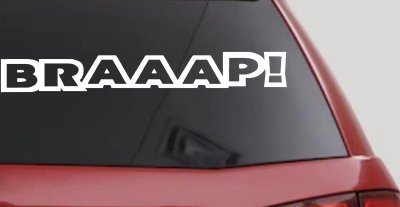 BRAAAP Car or Truck Window Vinyl Decal Sticker
