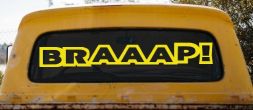 BRAAAP Car or Truck Window Vinyl Decal Sticker (Yellow)