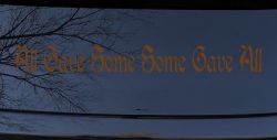 All Gave Some Some Gave All Military Car or Truck Window Decal Sticker (Copper)