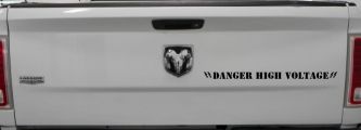 Danger High Voltage Car or Truck Window Vinyl Decal Sticker (Black)