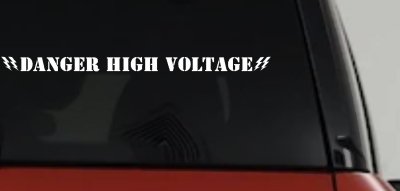 Danger High Voltage Car or Truck Window Vinyl Decal Sticker