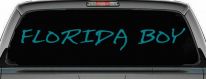 Florida Boy Car or Truck Window Decal Sticker (Turquoise Blue)