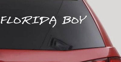 Florida Boy Car or Truck Window Vinyl Decal Sticker