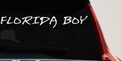 Florida Boy Car or Truck Window Vinyl Decal Sticker