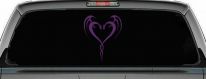 Tribal Dragon Heart Car or Truck Window Decal Sticker (Violet)