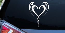 Tribal Dragon Heart Car or Truck Window Decal Sticker
