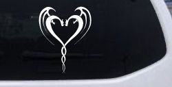 Tribal Dragon Heart Car or Truck Window Decal Sticker