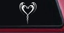 Tribal Dragon Heart Car or Truck Window Decal Sticker