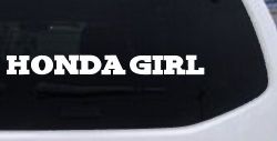 Honda Girl Car or Truck Window Decal Sticker