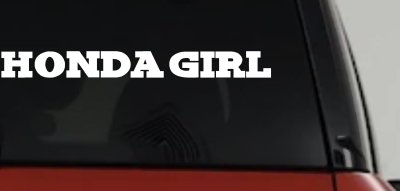 Honda Girl Car or Truck Window Vinyl Decal Sticker