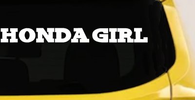 Honda Girl Car or Truck Window Vinyl Decal Sticker