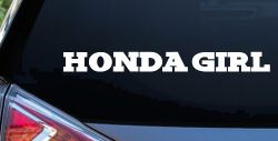 Honda Girl Car or Truck Window Decal Sticker