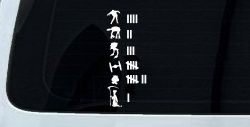 Zombie At At At St Tie Fighter Goomba Grim Reaper Keeping Count Funny Car or Truck Window Decal Sticker