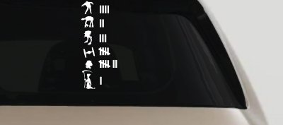 Zombie At At At St Tie Fighter Goomba Grim Reaper Keeping Count Funny Car or Truck Window Vinyl Decal Sticker