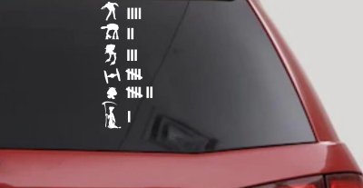 Zombie At At At St Tie Fighter Goomba Grim Reaper Keeping Count Funny Car or Truck Window Vinyl Decal Sticker