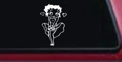 Betty Boop Skirt Lady Biker Cartoons Car or Truck Window Decal Sticker