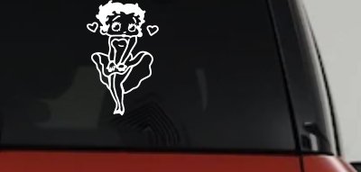 Betty Boop Biker Skirt Decal Car Truck Window Vinyl Sticker
