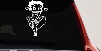 Betty Boop Biker Skirt Decal Car Truck Window Vinyl Sticker
