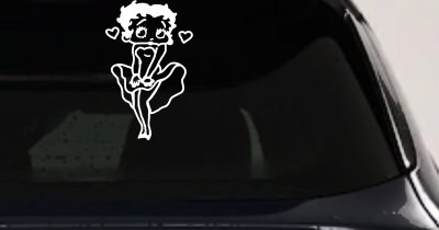 Betty Boop Biker Skirt Decal Car Truck Window Vinyl Sticker