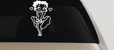 Betty Boop Biker Skirt Decal Car Truck Window Vinyl Sticker