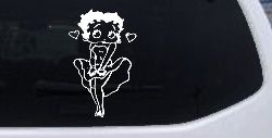 Betty Boop Skirt Lady Biker Cartoons Car or Truck Window Decal Sticker
