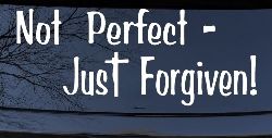 Not Perfect Just Forgiven Christian Car or Truck Window Decal Sticker