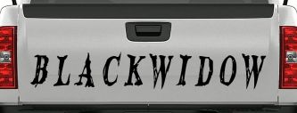 Blackwidow Car or Truck Window Vinyl Decal Sticker (Black)