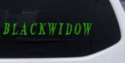 Blackwidow Car or Truck Window Decal Sticker (Lime)