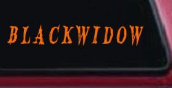 Blackwidow Car or Truck Window Decal Sticker (Orange)