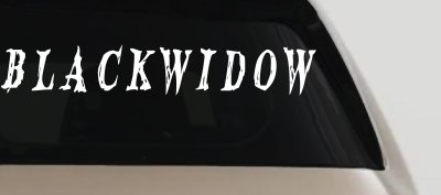 Blackwidow Car or Truck Window Vinyl Decal Sticker