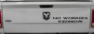 No Worries Car or Truck Window Decal Sticker (Black)