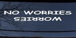 No Worries Car or Truck Window Decal Sticker