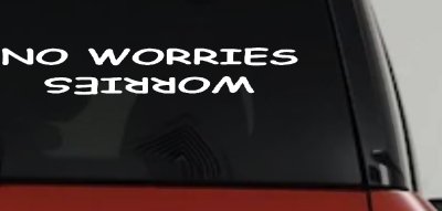 No Worries Car or Truck Window Vinyl Decal Sticker