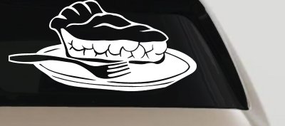 Slice of Pie Restaurant Window Lettering  Business Car or Truck Window Vinyl Decal Sticker