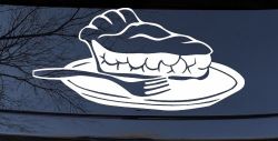 Slice of Pie Restaurant Window Lettering  Business Car or Truck Window Decal Sticker