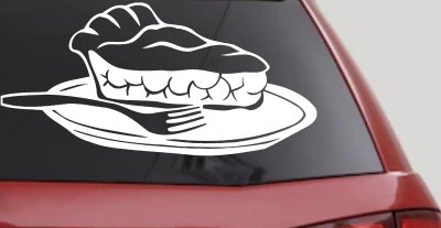 Slice of Pie Restaurant Window Lettering  Business Car or Truck Window Vinyl Decal Sticker