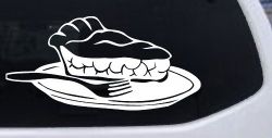 Slice of Pie Restaurant Window Lettering  Business Car or Truck Window Decal Sticker