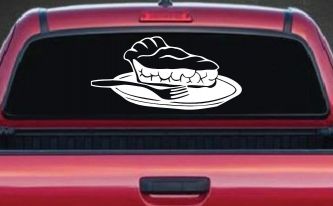 Slice of Pie Restaurant Window Lettering  Business Car or Truck Window Decal Sticker