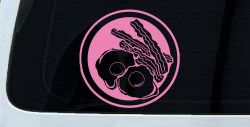 Bacon and Eggs Business Window Lettering Sign Car or Truck Window Vinyl Decal Sticker (Pink)