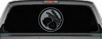 Bacon and Eggs Business Window Lettering Sign Car or Truck Window Decal Sticker (Telegrey)