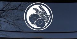 Bacon and Eggs Business Window Lettering Sign Car or Truck Window Decal Sticker
