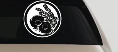 Bacon and Eggs Business Window Lettering Sign Car or Truck Window Vinyl Decal Sticker