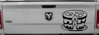 Cake Business Window Lettering Sign Car or Truck Window Decal Sticker (Black)