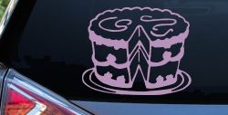 Cake Business Window Lettering Sign Car or Truck Window Decal Sticker (Lilac)