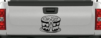 Cake Business Window Lettering Sign Car or Truck Window Decal Sticker (Matte Black)